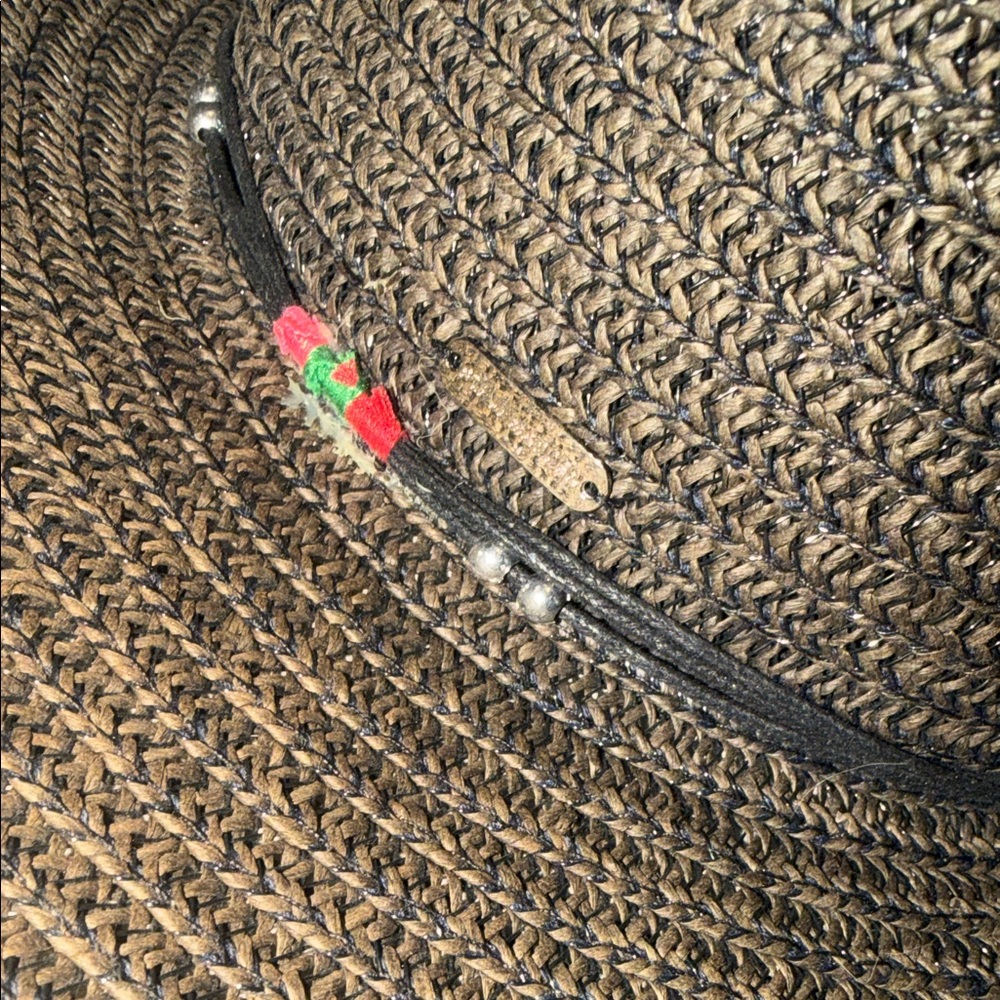 Steve Madden Brown Hat with Colorful Tassels OS - Picture 4 of 5